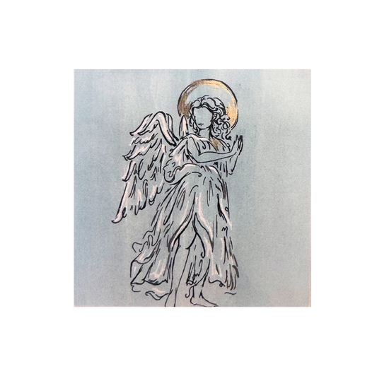 Angel Blue Gift Tag