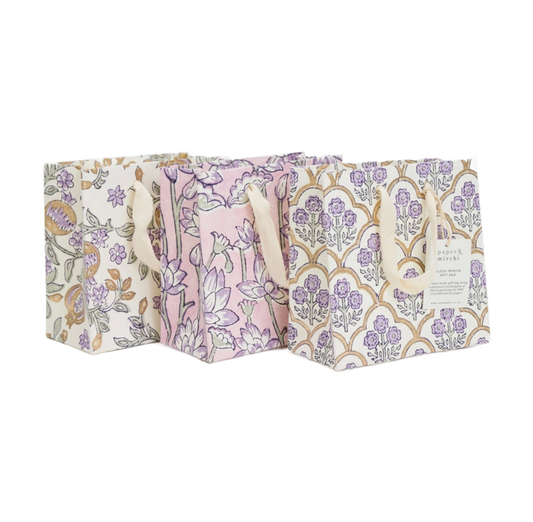 Small Hand Block Printed Gift Bag