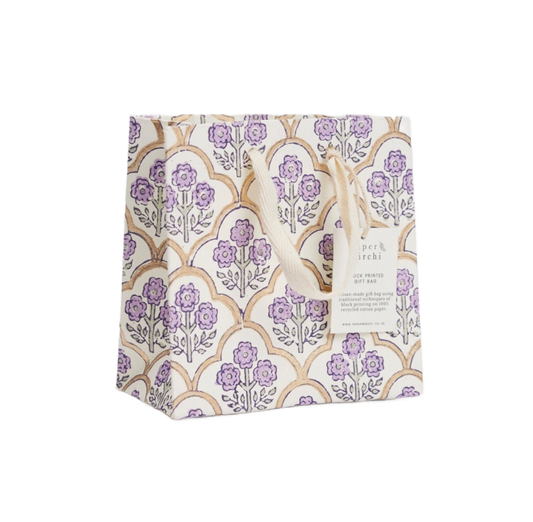 Small Hand Block Printed Gift Bag