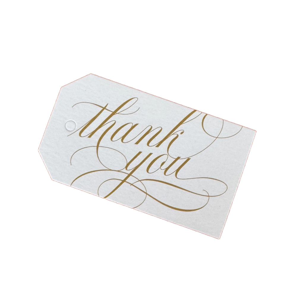 Gold Thank You Gift Tag