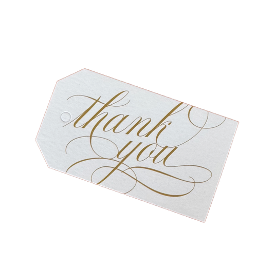 Gold Thank You Gift Tag