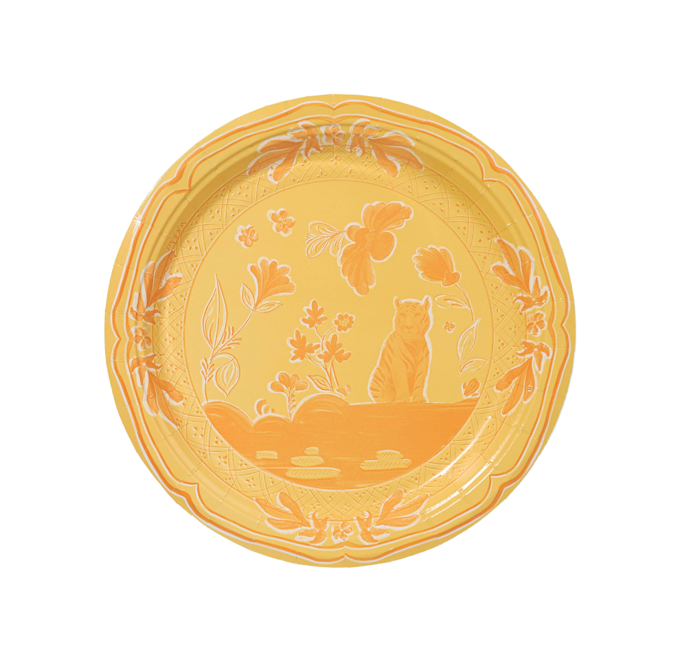 Yellow Tiger Dessert Collegiate Paper Plates