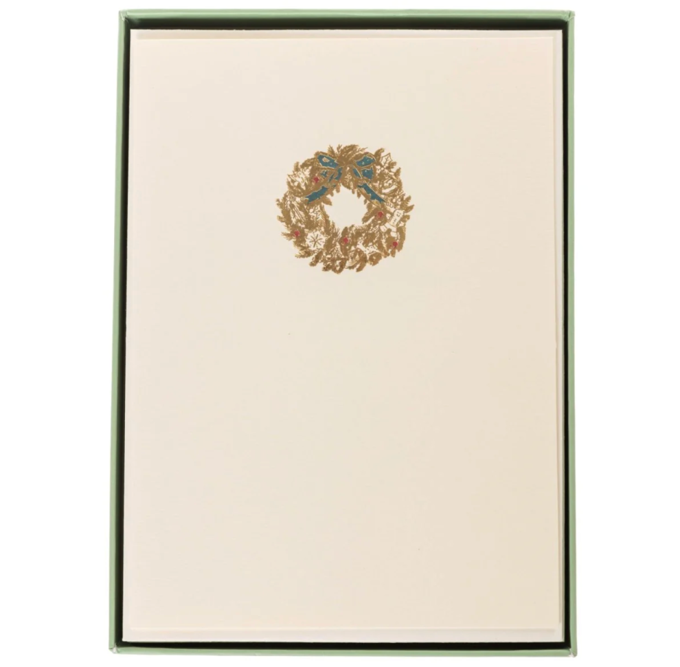 Large Classic Wreath Holiday Boxed