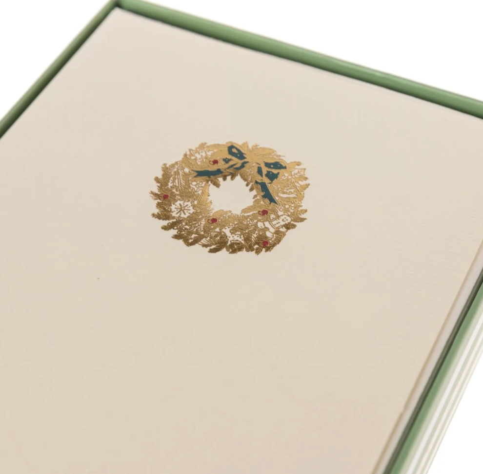 Large Classic Wreath Holiday Boxed