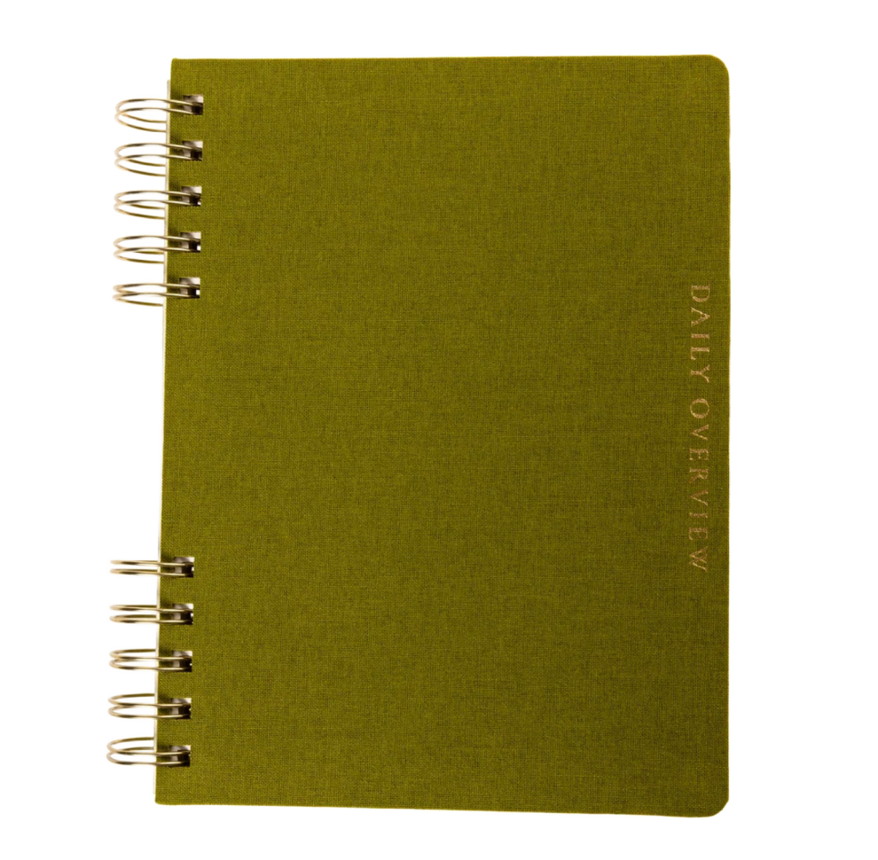Olive Green Fabric-Bound Task Journal