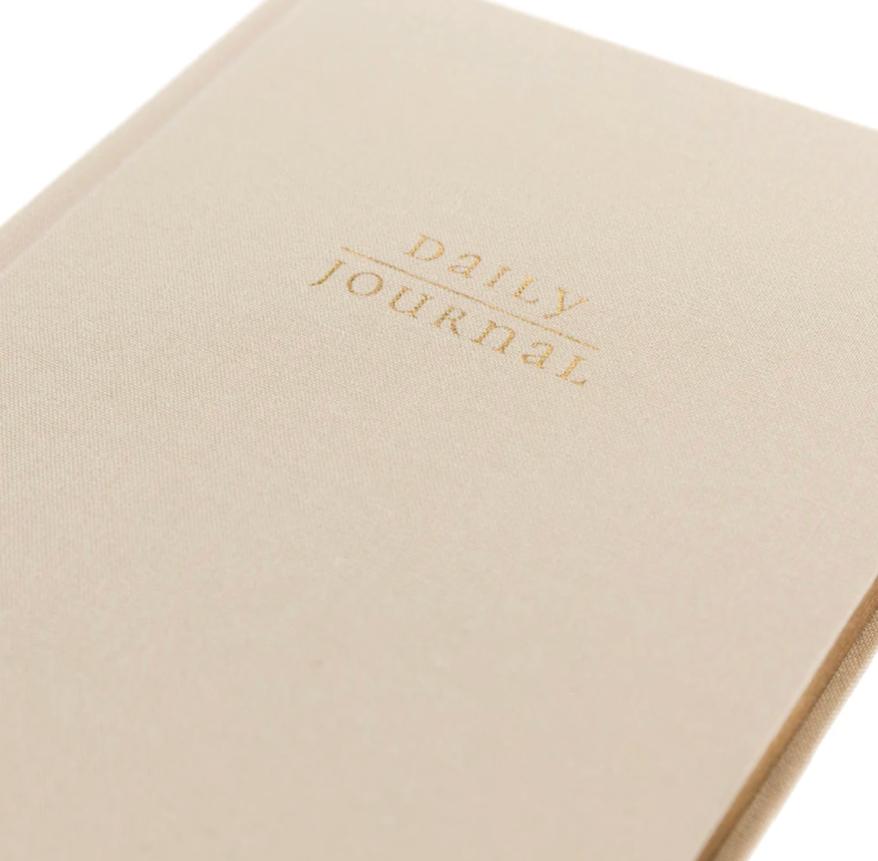 Cream Fabric-Bound Journal
