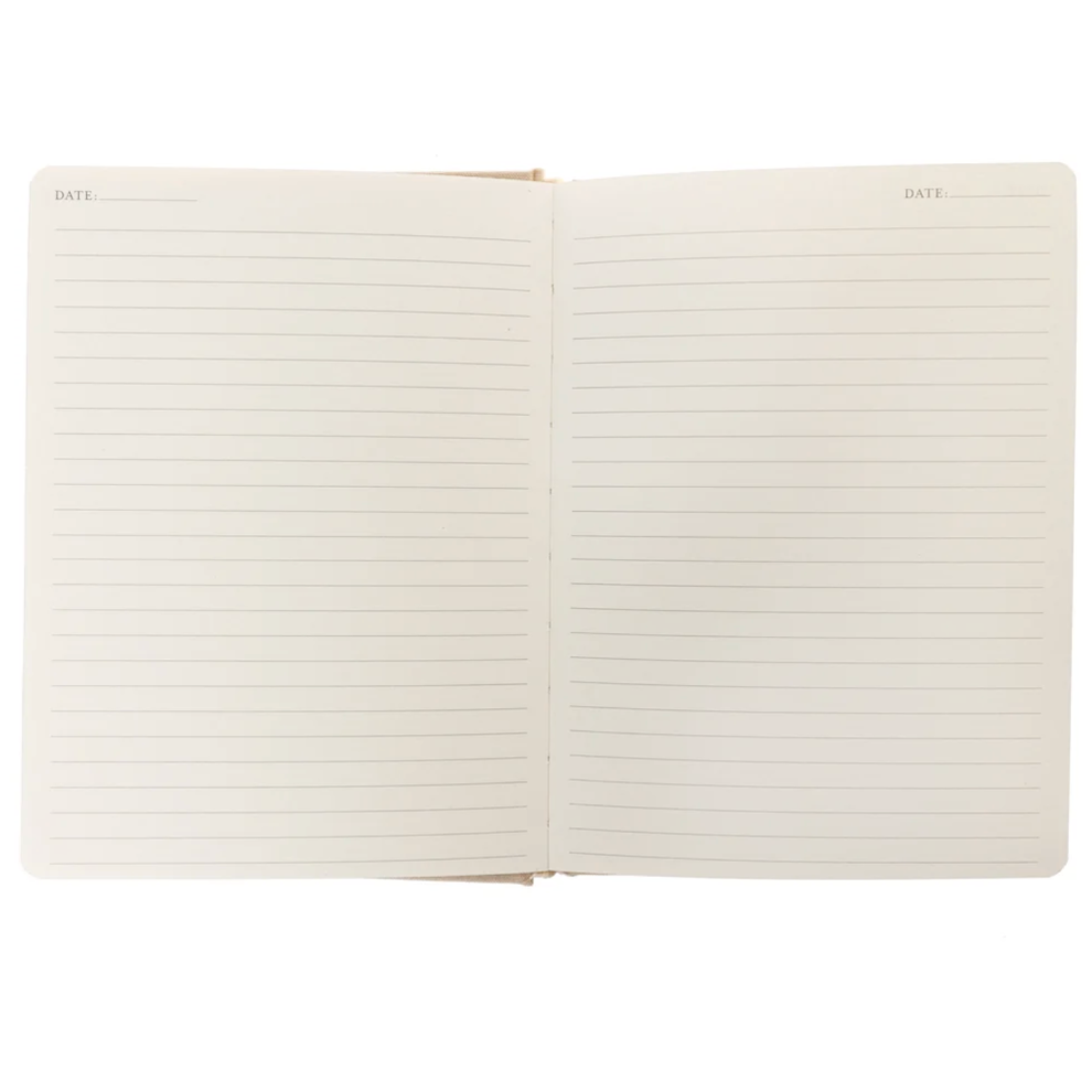 Cream Fabric-Bound Journal