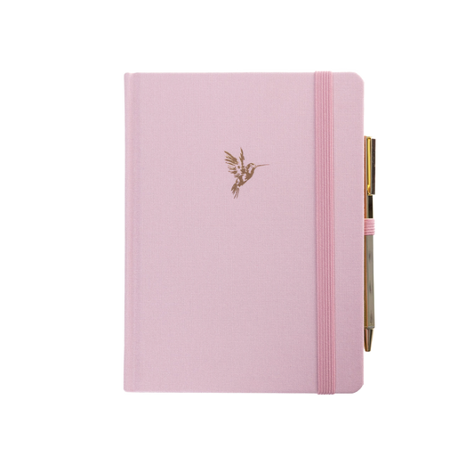 La Petite Presse Hummingbird Fabric-Bound Journal with Pen