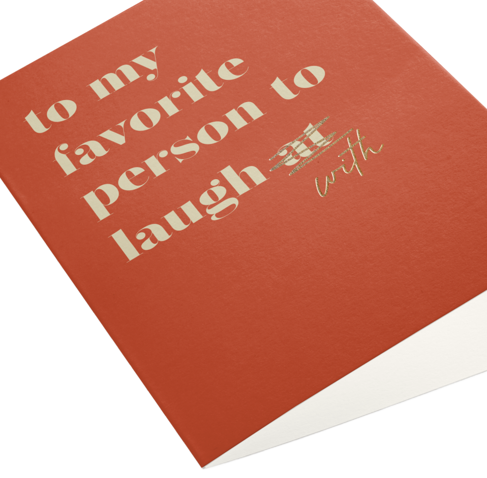 Laughs, Funny Birthday Greeting Card, Foil-Pressed