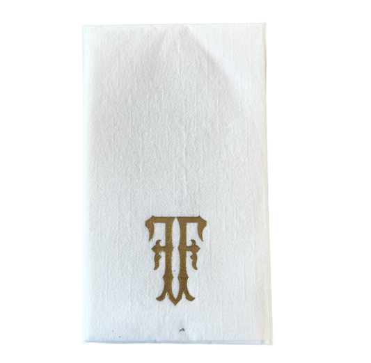 (F) Initial Linun Guest Napkins - 15 per pack