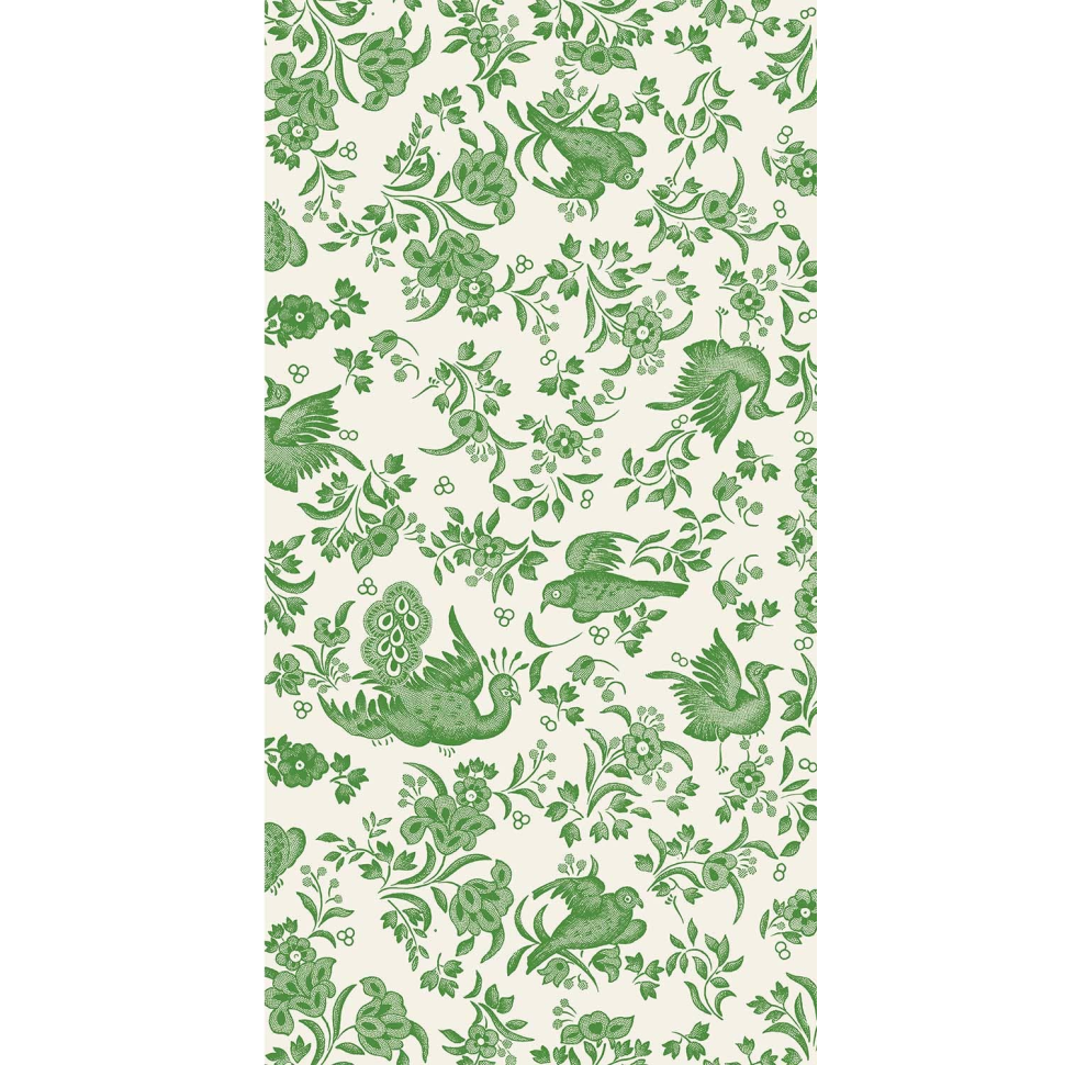Green Regal Peacock Guest Napkin