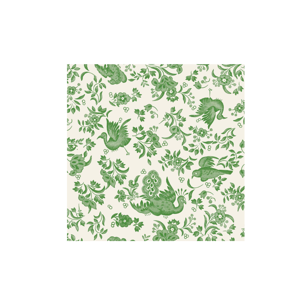Green Regal Peacock Cocktail Napkin