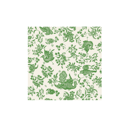 Green Regal Peacock Cocktail Napkin