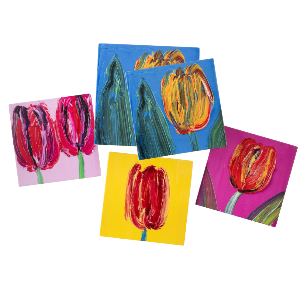 Hunt Slonem | Tulip Quartet Coasters
