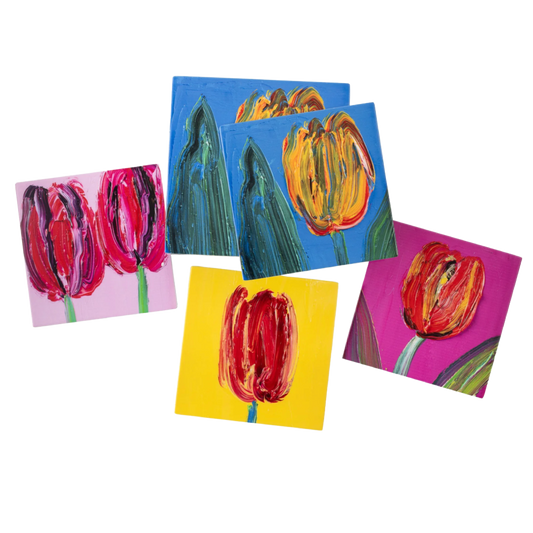 Hunt Slonem | Tulip Quartet Coasters