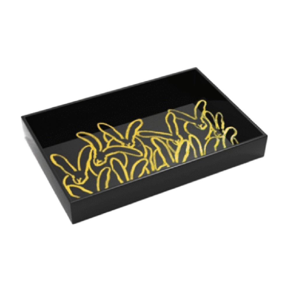 Hunt Slonem | Rabbit Run Black Gold