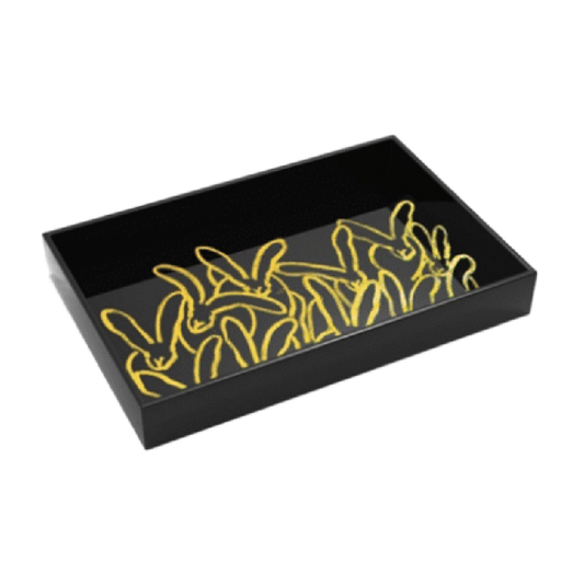 Hunt Slonem | Rabbit Run Black Gold