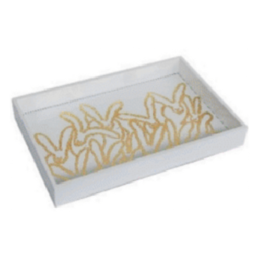 Hunt Slonem | Rabbit Run White Gold