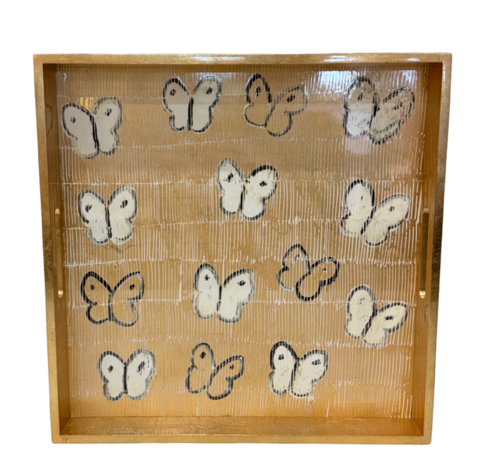 Hunt Slonem | White Ascension Tray (Autographed)