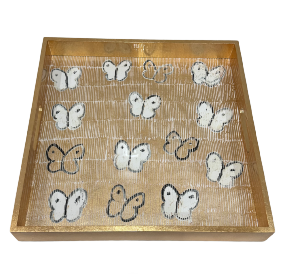 Hunt Slonem | White Ascension Tray (Autographed)