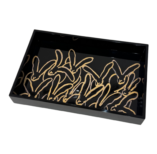 Hunt Slonem | Rabbit Run Black Gold