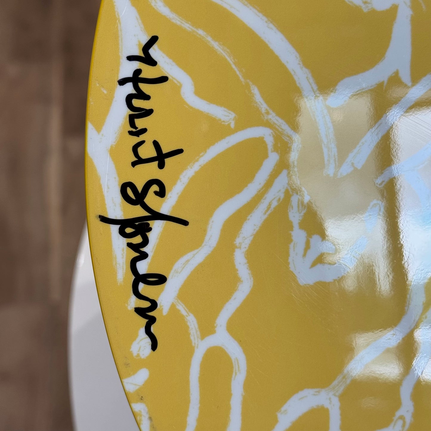 Hunt Slonem | Yellow Lacquer Mat - Autographed