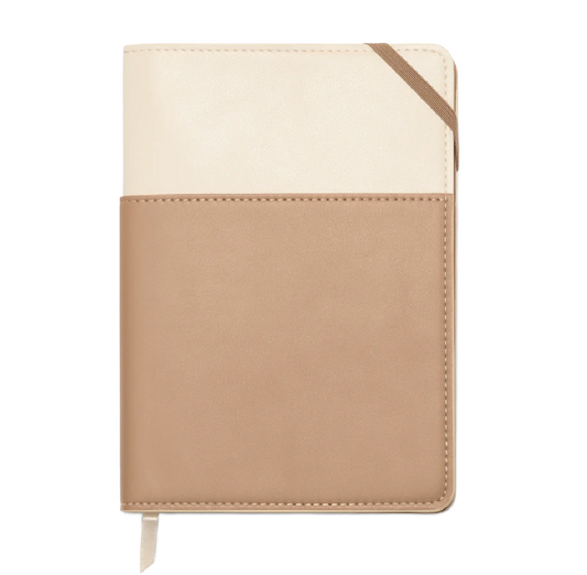 Vegan Leather Pocket Journal - Ivory & Oat