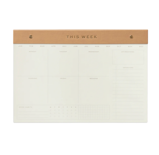 Weekly Postbound Notepad - Camel