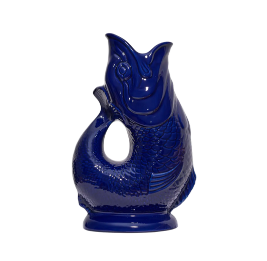 Cobalt Blue Gluggle Jug