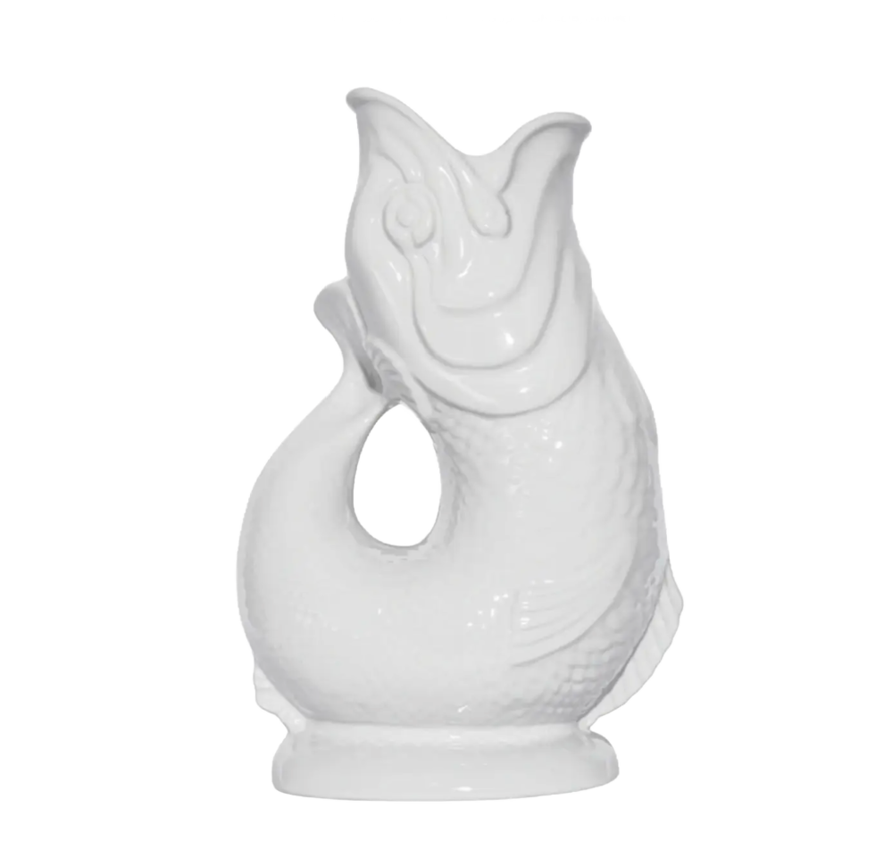 White Gluggle Jug