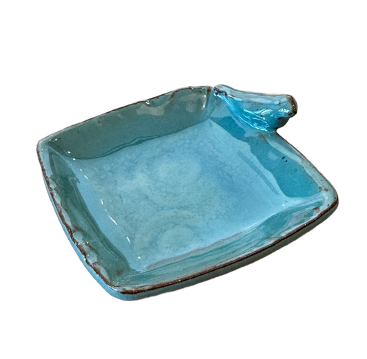 Small Blue Bird Ceramic Dish