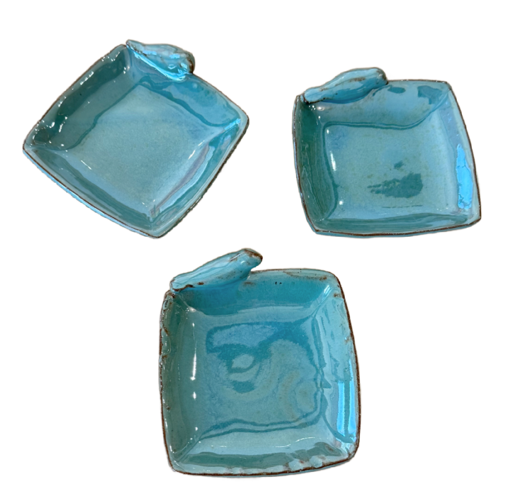 Small Blue Bird Ceramic Dish