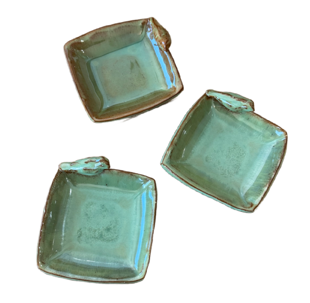 Small Green Bird Ceramic Dish
