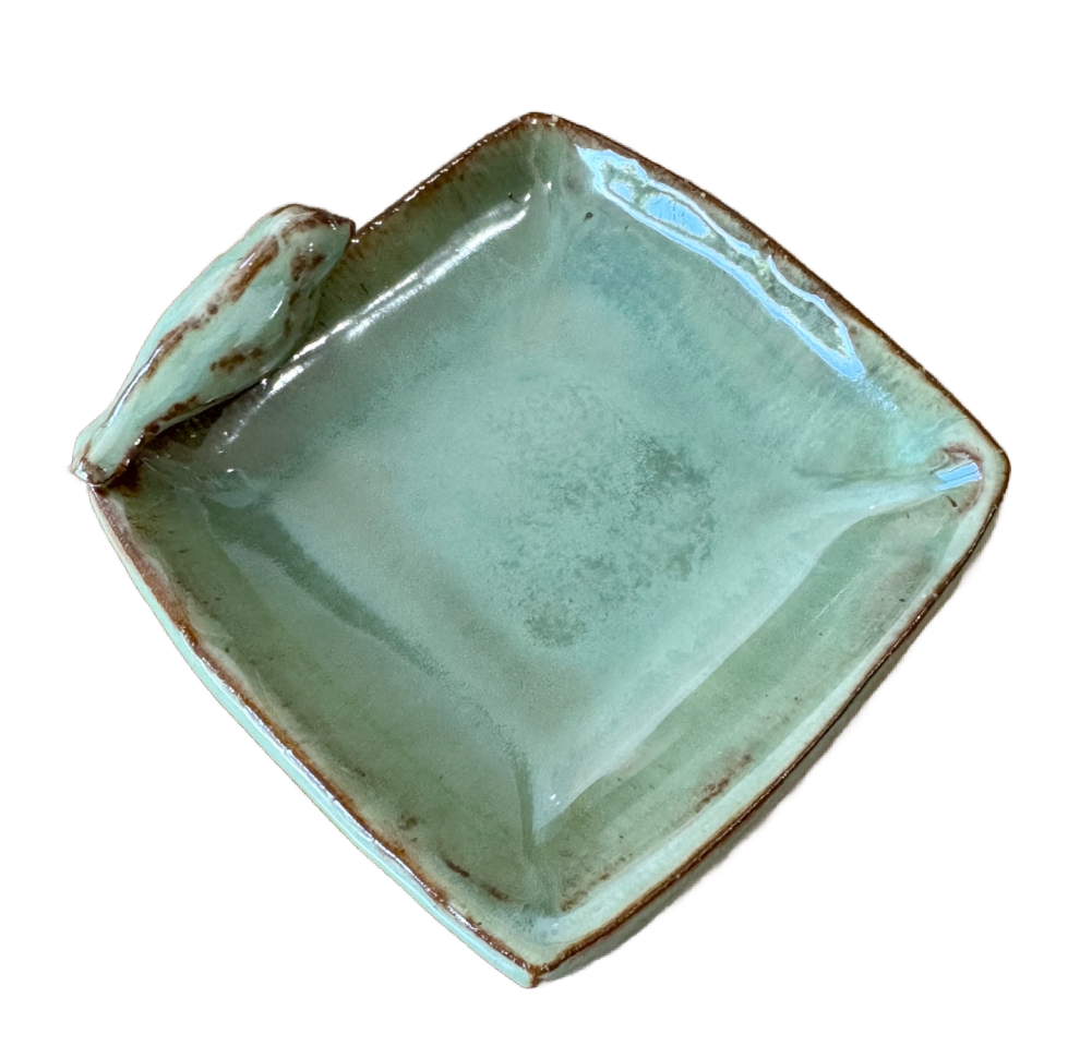 Small Green Bird Ceramic Dish