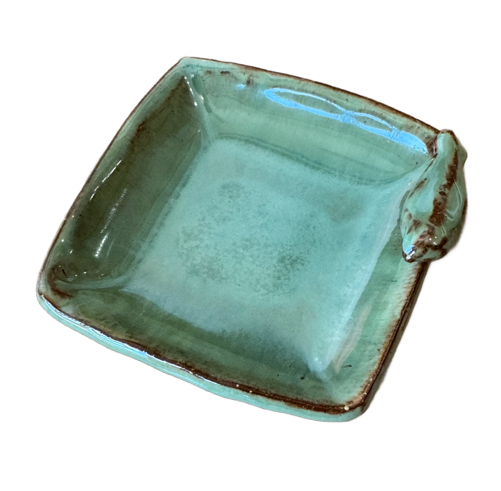 Small Green Bird Ceramic Dish