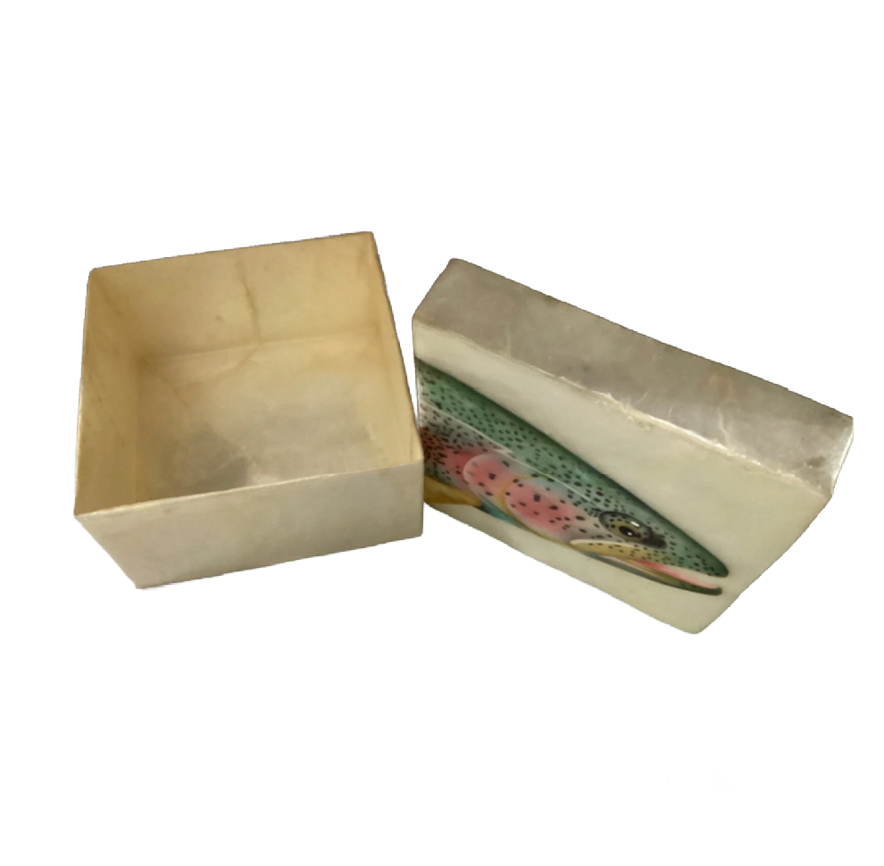 Rainbow Trout Capiz Shell Box