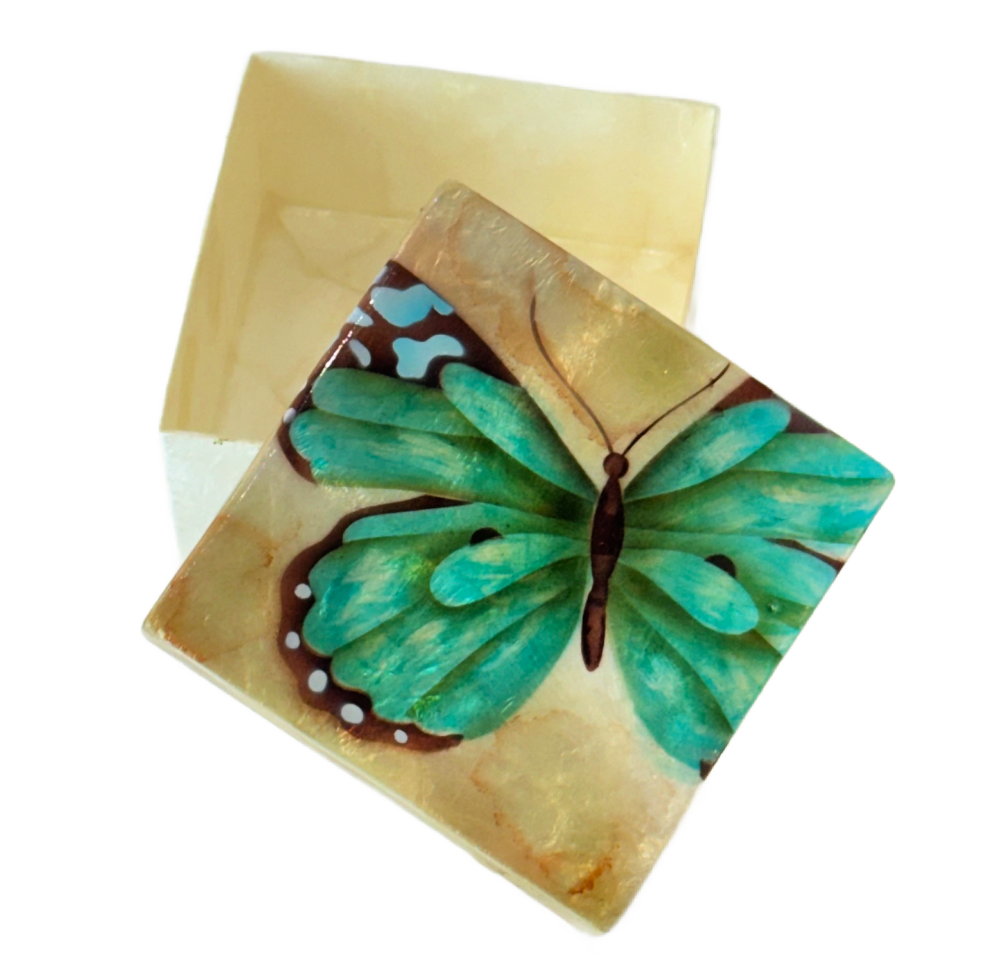 Butterfly Capiz Shell Box