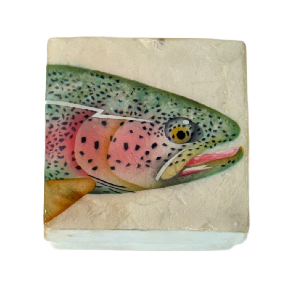 Rainbow Trout Capiz Shell Box