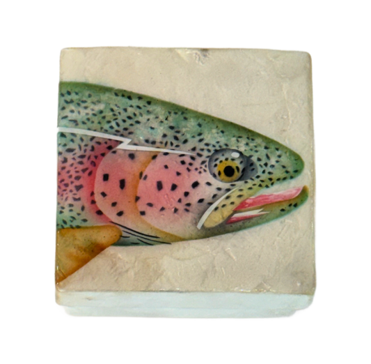 Rainbow Trout Capiz Shell Box