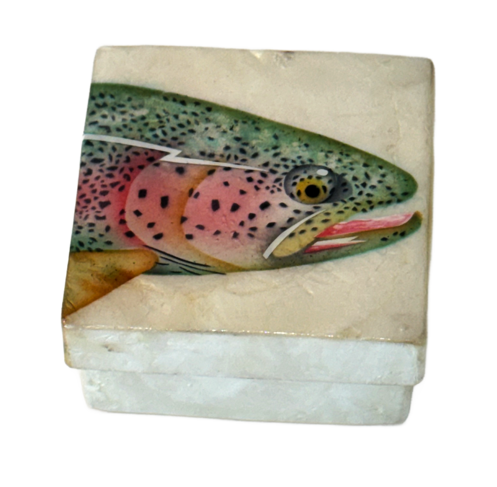 Rainbow Trout Capiz Shell Box