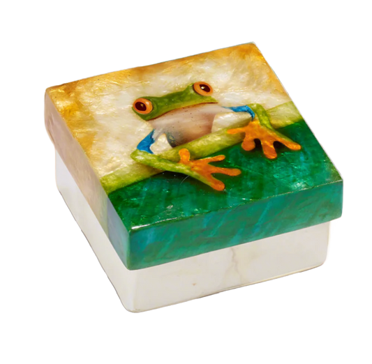Frog Capiz Shell Box