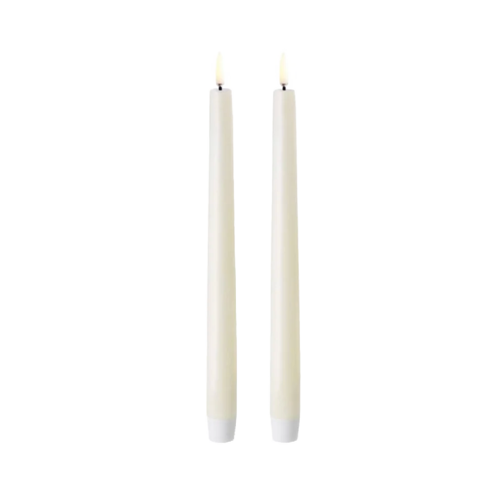 LED Ivory Taper Pair Candle