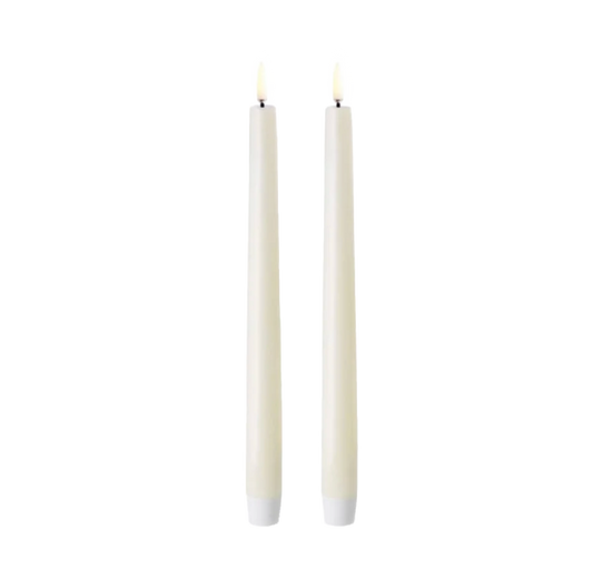 LED Ivory Taper Pair Candle