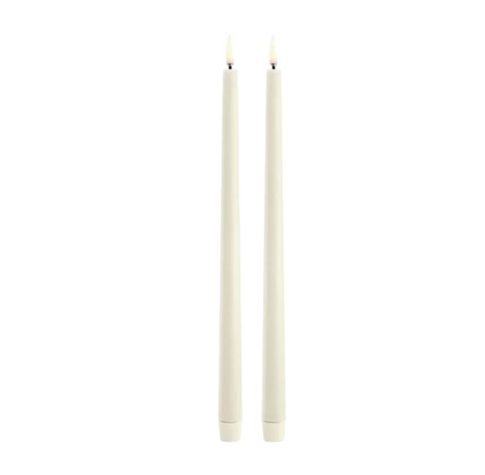 LED Ivory Tall Taper Pair Candle