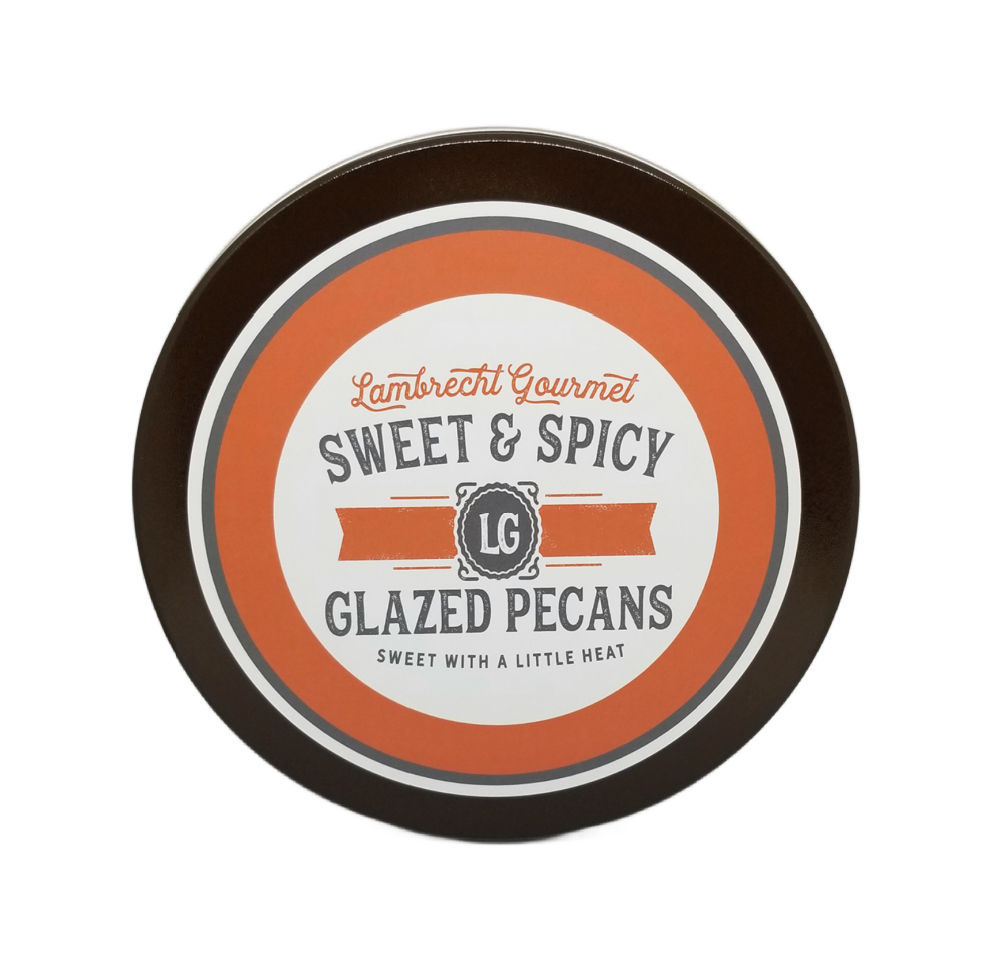 Sweet and Spicy Glazed Pecans One Pound Gift Tin