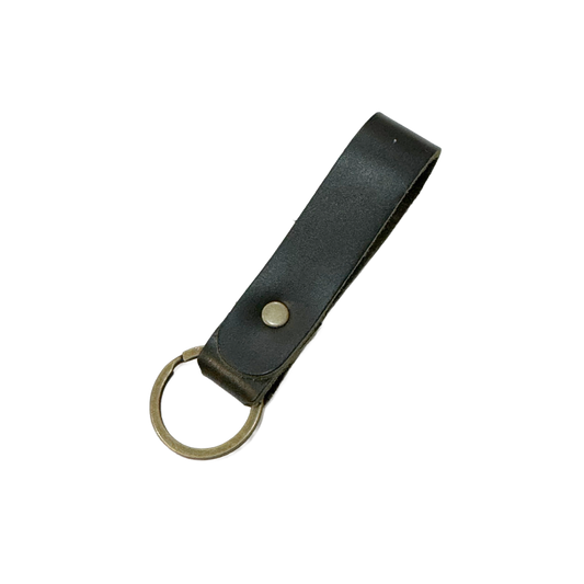 Leather Key Ring - Keychain: Kelly Green