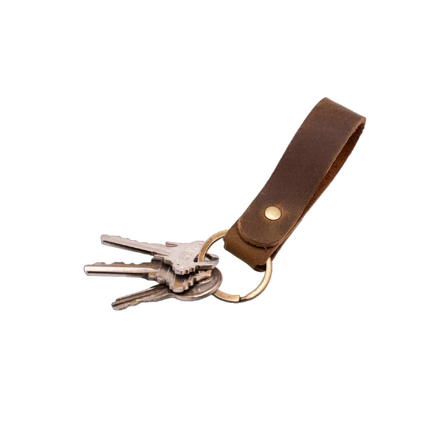 Leather Key Ring - Keychain: Folklore Brown