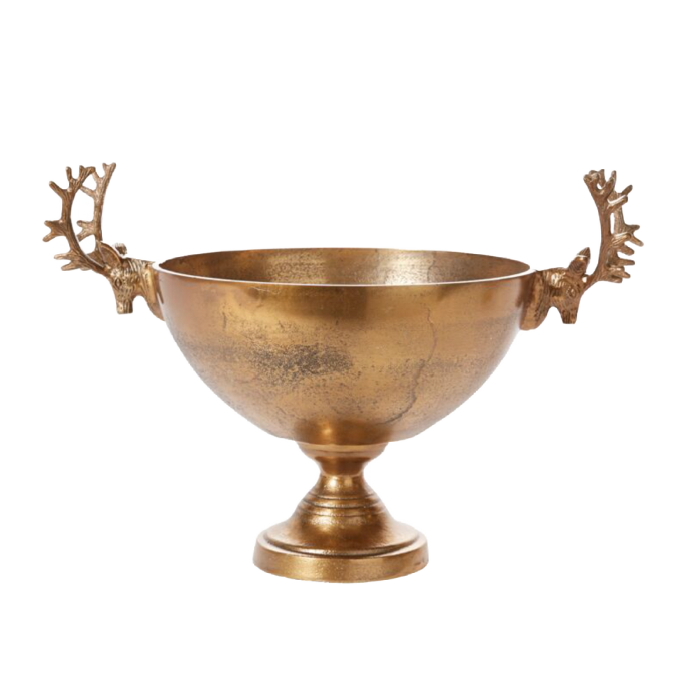 Golden Brass Buck Bowl