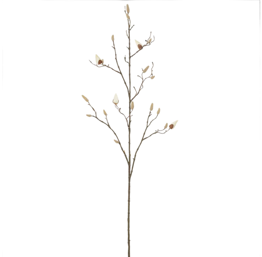 44.4" White Magnolia Bud Spray