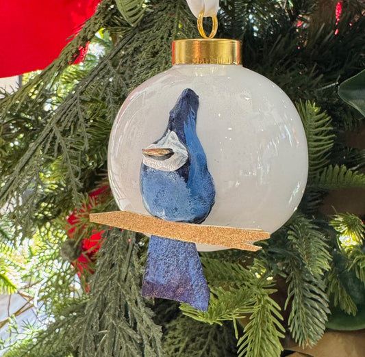 Blue Jaybird Ornament